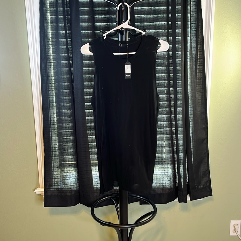Michelle By Commune Sheer Overlay Tank Women's Size Small